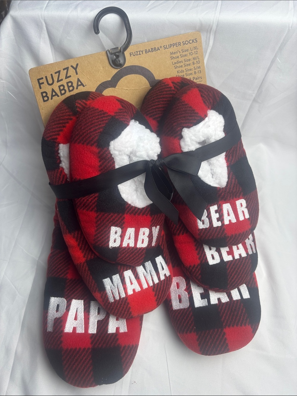 BNWT Family Pack Slippers 3pr “Baby, Mama, & Papa Bear”